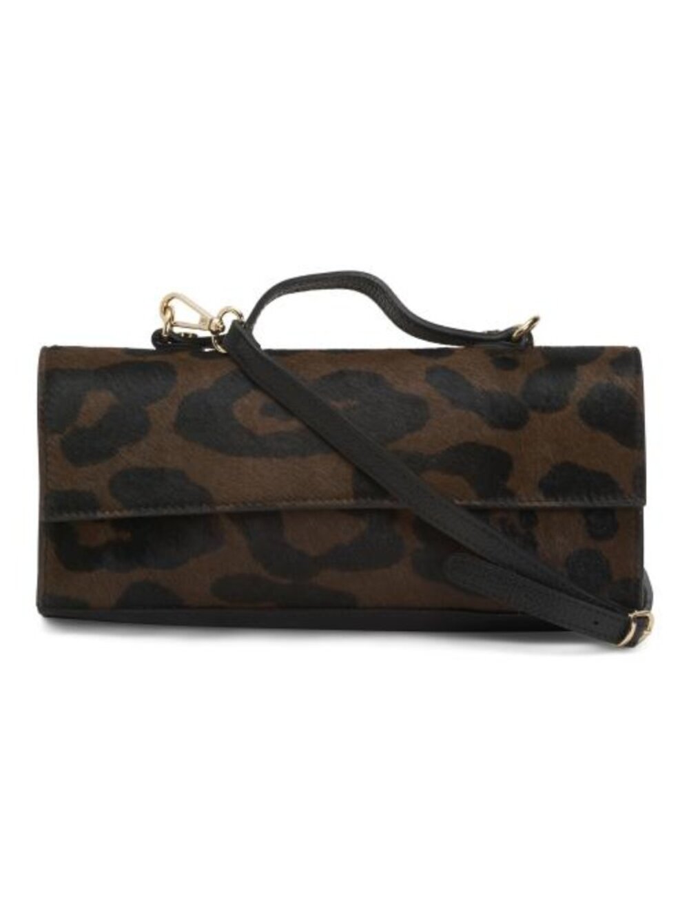 DIVINA FIRENZE Made In Italy Leather Clutch With Top Carry Handle